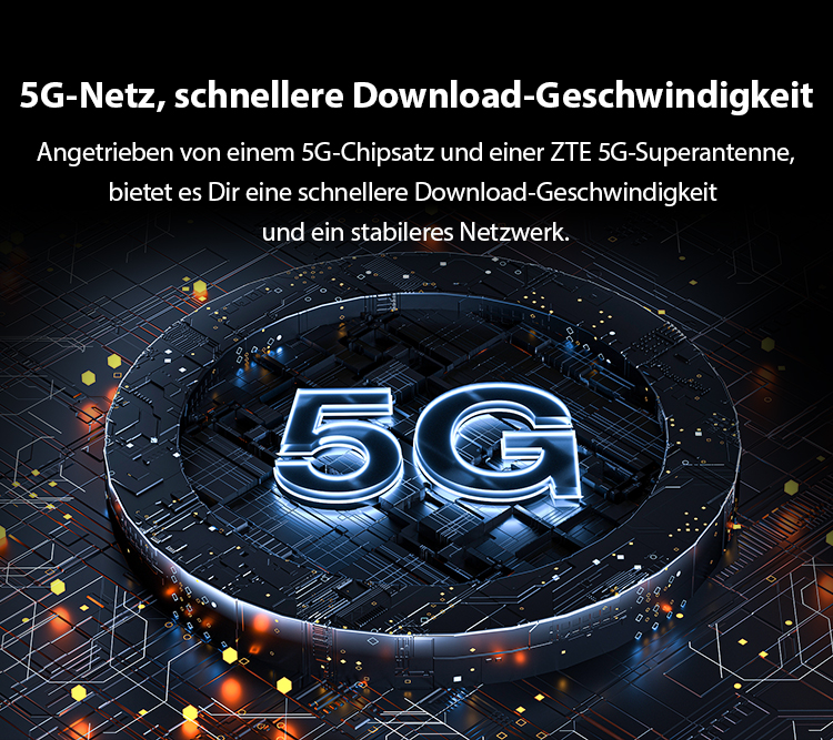 Mit dem 5G Netz unerreichte Download Geschwindigkeiten erreichen.